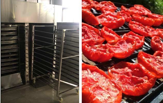 Commercial dehydrator in use